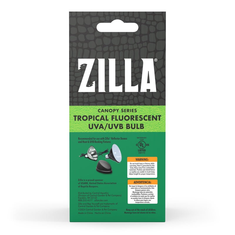 Zilla Canopy Series Fluorescent UVB/UVA Bulbs Tropical 13 W,White, 3.875 in - Image 5